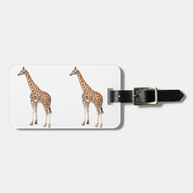 Etiqueta De Bagagem Long Neck Giraffe (Frente Horizontal)