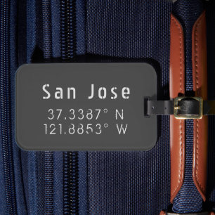 Etiqueta De Bagagem Longitude de San Jose Latitude
