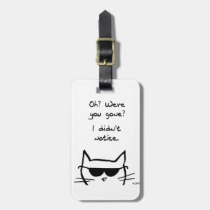 Etiqueta De Bagagem Lotas irritadas do gato quando você for ido