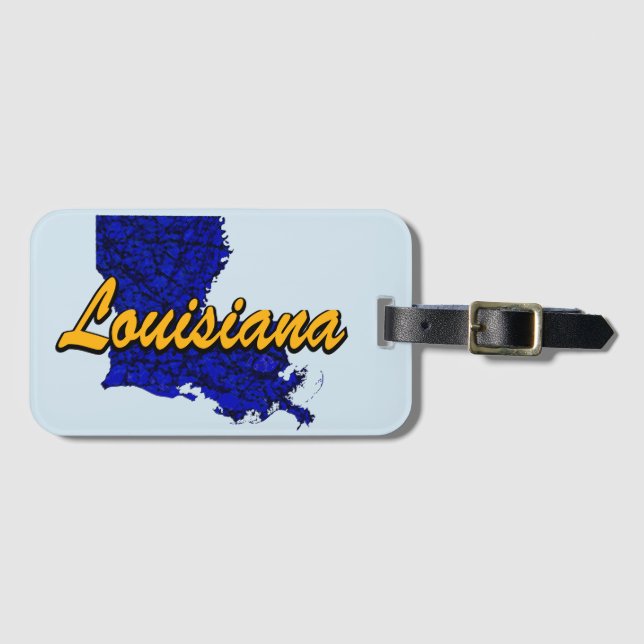 Etiqueta De Bagagem Louisiana (Frente Horizontal)