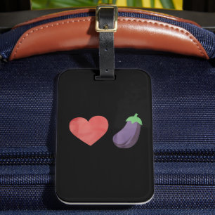 Etiqueta De Bagagem Love EggPlant Engraçado Gay LGBTQ Prid