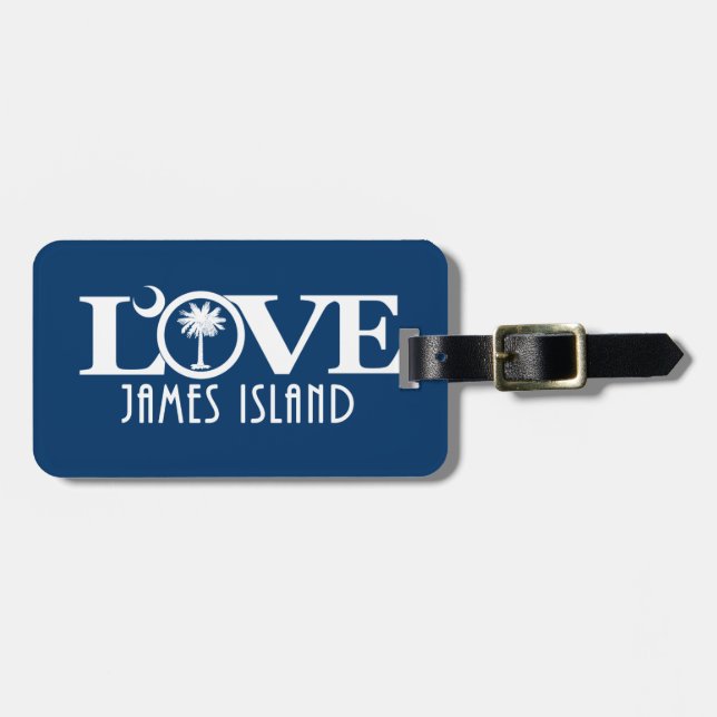 Etiqueta De Bagagem LOVE James Island (Frente Horizontal)