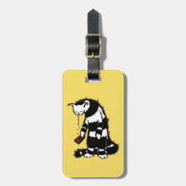 Etiqueta De Bagagem Lover De Chocolate Engraçado - Gato De Gato De Gri