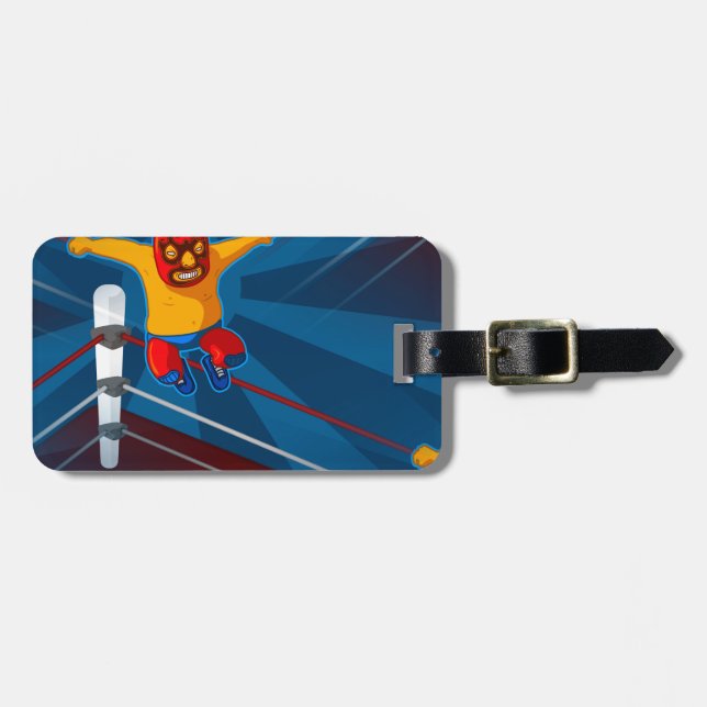 Etiqueta De Bagagem luchador (Frente Horizontal)