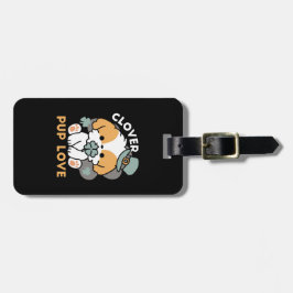 Etiqueta De Bagagem Lucky Pup com Clover - Rua. Presente no Dia de Pat
