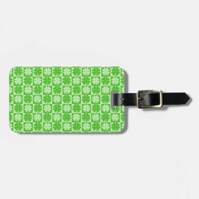 Etiqueta De Bagagem Lucky Shamrock (Frente Horizontal)