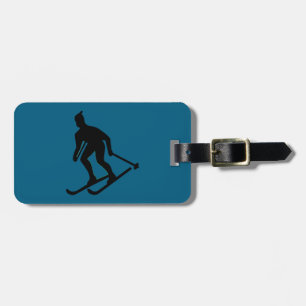 Etiqueta De Bagagem Ludlow, VT Vagabundo das Esquis (Esqui em Green Mo