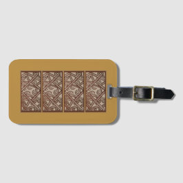 Etiqueta De Bagagem Luggage Tag with Unique Gold Design