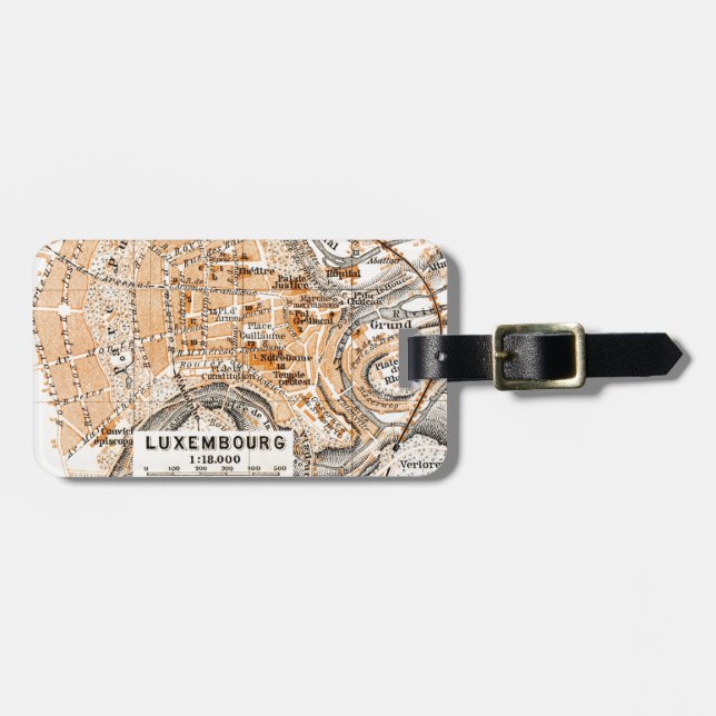 Etiqueta De Bagagem Luxembourg (Frente Horizontal)