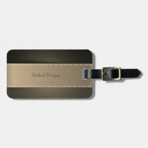 Etiqueta De Bagagem Luxo Elegante, Vintage, Listrado