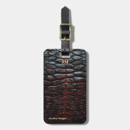 Etiqueta De Bagagem Luxury Executive Monogram Premium Leather