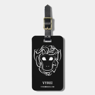 Etiqueta De Bagagem Macaco preto e branco tribal