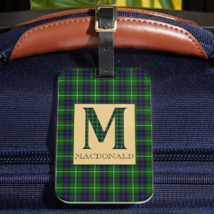 Etiqueta De Bagagem MacDonald Tartan Monograma M