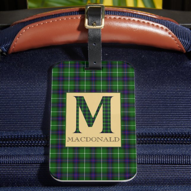 Etiqueta De Bagagem MacDonald Tartan Monograma M (Frente Insitu 2)