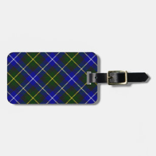 Etiqueta De Bagagem Macneil da xadrez azul de Barra tartan