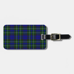 Etiqueta De Bagagem Macneil de Colonsay tartan xadrez verde azul