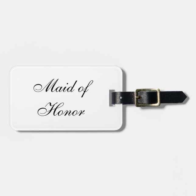 Etiqueta de bagagem "Madrinha de casamento" (Frente Horizontal)