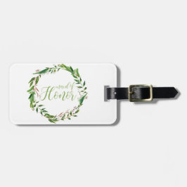 Etiqueta De Bagagem Madrinha de casamento de Wreath Laurel