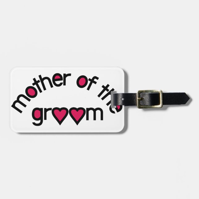 Etiqueta De Bagagem Mãe Do Noivo (Frente Horizontal)