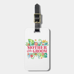 Etiqueta De Bagagem Mãe do Noivo Casamento Tropical de Destino