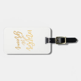 Etiqueta De Bagagem Mãe do Viagem de Groom/Caligrafia