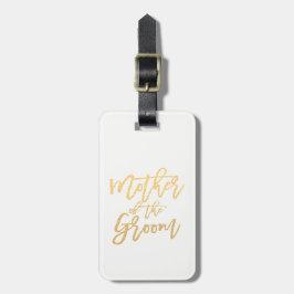 Etiqueta De Bagagem Mãe do Viagem de Groom/Caligrafia