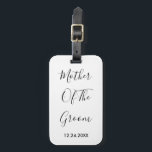 Etiqueta De Bagagem Mãe Dos Casamentos De Noite Simples Favorito De Pr<br><div class="desc">"Mãe do noivo" impresso em belo e elegante texto,  este é um presente perfeito ou um favor partidário para a mãe do noivo. Você pode personalizar alterando o texto conforme desejar.</div>