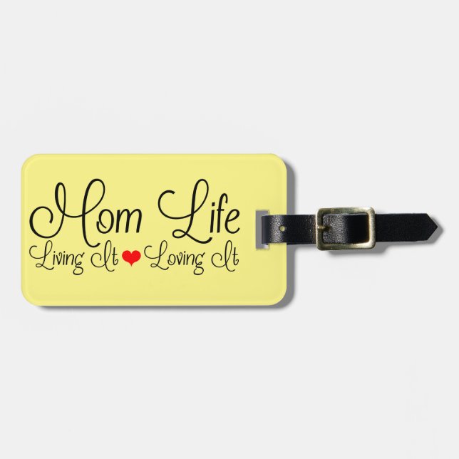 Etiqueta De Bagagem Mãe Vida Amarelo (Frente Horizontal)