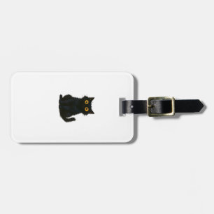 Etiqueta De Bagagem Magia de Gato Preto � Arte de Gato de Halloween Fo