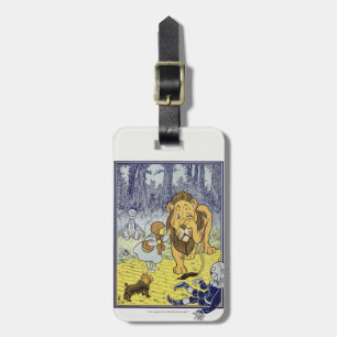 Etiqueta De Bagagem Mágico de Oz Vintage Dorothy e Leão Covarde