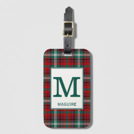 Etiqueta De Bagagem Maguire Tartan Red e Green Xadrez Standard