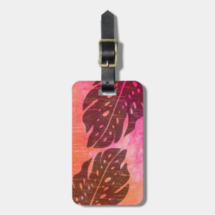 Etiqueta De Bagagem Maikai Havaiana Monstera Leaf Tie-Dye Blend