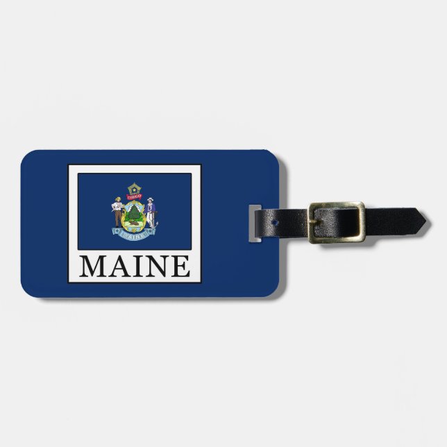Etiqueta De Bagagem Maine (Frente Horizontal)