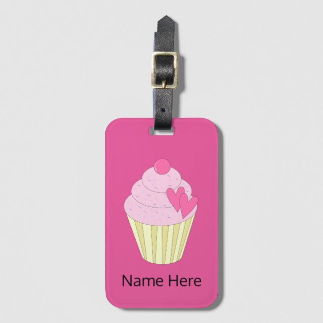 Etiqueta De Bagagem Mala de Baggage illusima Cupcake (Frente Vertical)