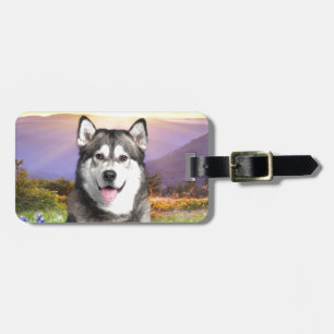 Etiqueta De Bagagem Malamute do Alasca