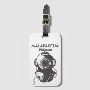 Etiqueta De Bagagem Malapascua Filipinas Cartaz de viagem de mergulho