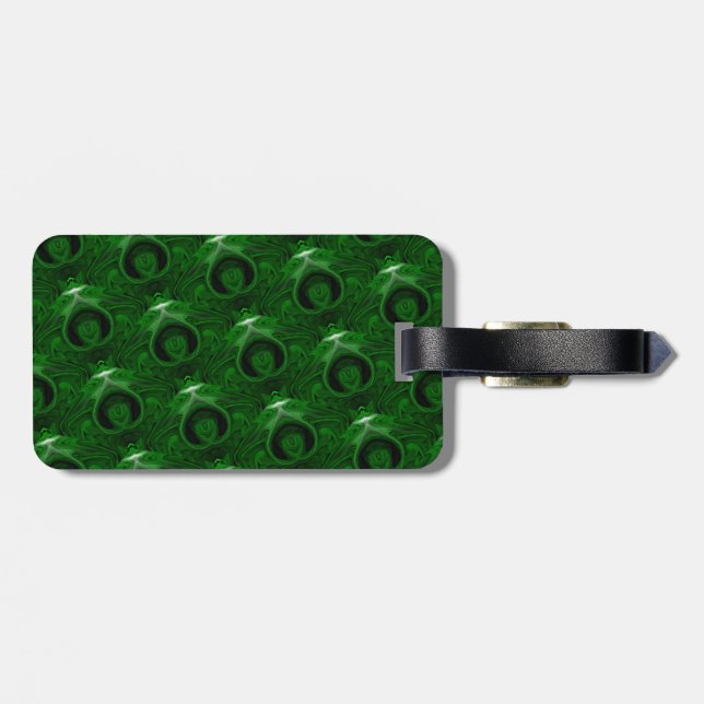 Etiqueta De Bagagem malaquite verde-textura (Traseira Horizontal)