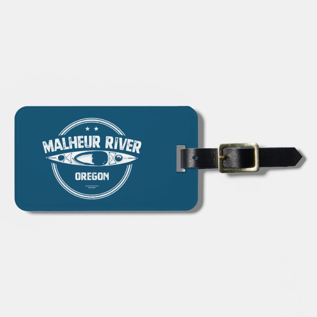 Etiqueta De Bagagem Malheur River Oregon Kayaking (Frente Horizontal)