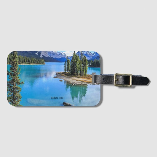 Etiqueta De Bagagem Maligne Lake, Alberta, Canadá (Frente Horizontal)