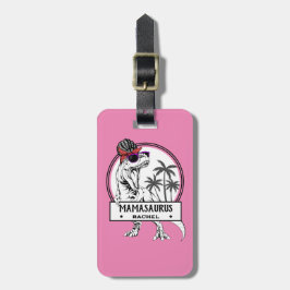 Etiqueta De Bagagem Mamasaurus Mamãe T rex Dino Divertido Nome Persona