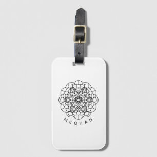 Etiqueta de bagagem ⎥ Mandala monocromática