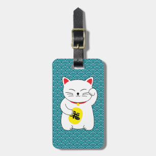 Etiqueta De Bagagem Maneki Neko Lucky Cat