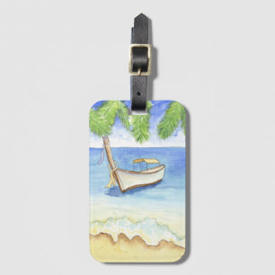 Etiqueta De Bagagem Manhã em Bali Watercolor