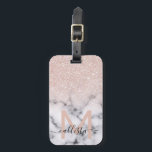 Etiqueta De Bagagem Mânre de Mármore Dourado brilhante Rosa<br><div class="desc">Este padrão elegante e feminino é perfeito para a mulher moderna. Ele apresenta brilho rosa dourado cintilante impresso por cima de um preto e com padrão de mármore no estilo de um gradiente ombre. É a moda, legal, chica, luxo e na moda. ***NOTA DE DESIGN IMPORTANTE: Para qualquer solicitação de...</div>