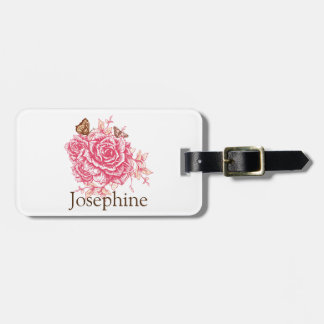 Etiqueta De Bagagem Manteiga Rosa Rosa, Rosa, Rosa Personalizada