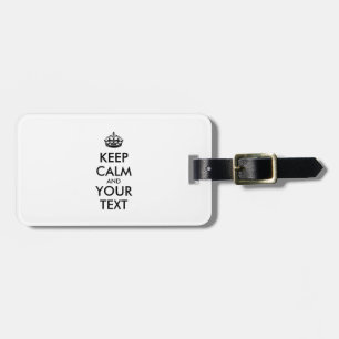 Etiqueta De Bagagem MANTENHA O CALM Personalizado e o TEXTO