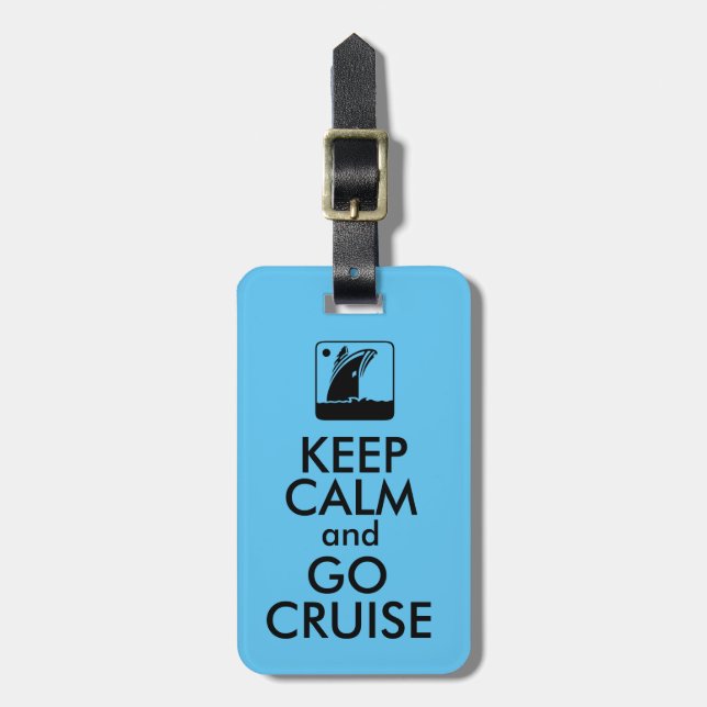 Etiqueta De Bagagem Mantenha o cruzeiro calmo (Frente Vertical)