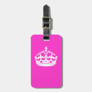 Etiqueta De Bagagem Mantenha o símbolo CROWN do CALM em decoração r