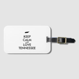 Etiqueta De Bagagem Manter calmo e amar o tennessee personalizável