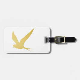 Etiqueta De Bagagem Mão moderna, simples & bonita pássaro tirado no